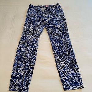 Lilly Pulitzer pants, size 2, blue and white